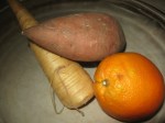 scalloped yams and parsnips with orange