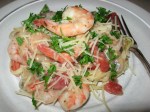 pasta with herbed shrimp