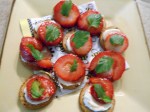 strawberries on crackers