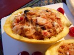 mediterrean spaghetti squash close&nbsp;up